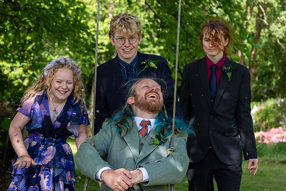 A festival-vibe wedding in Scotland for Kath & Hugh