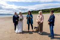 Beach wedding on the Isle of Bute