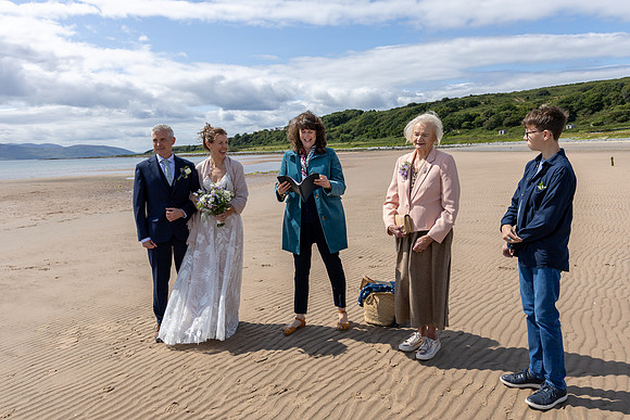 Beach wedding on the Isle of Bute