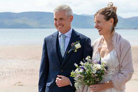 Beach wedding on the Isle of Bute