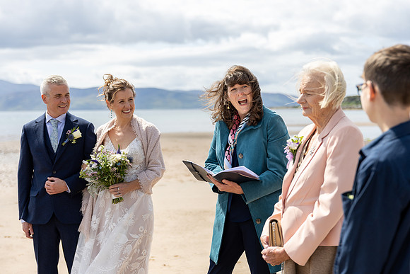 Beach wedding on the Isle of Bute