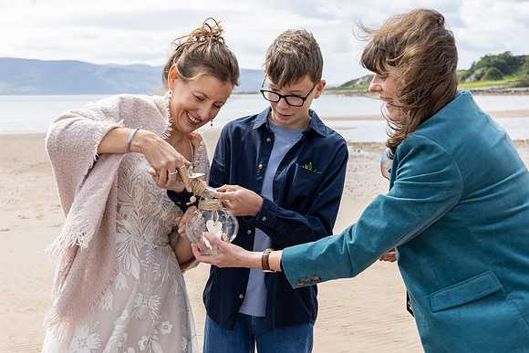 Beach wedding on the Isle of Bute