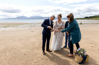 Beach wedding on the Isle of Bute