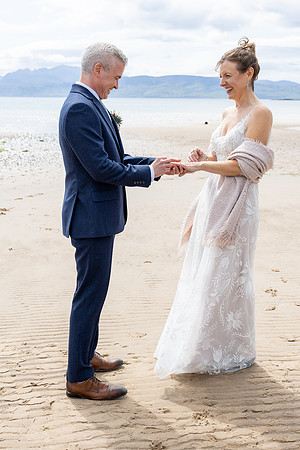 Beach wedding on the Isle of Bute