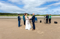 Beach wedding on the Isle of Bute