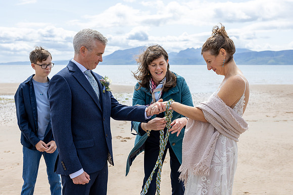 Beach wedding on the Isle of Bute