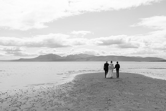 Beach wedding on the Isle of Bute