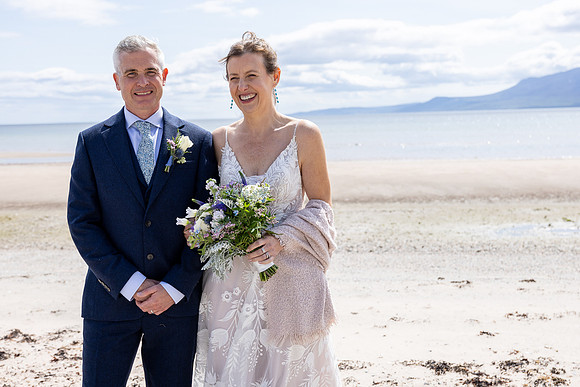 Beach wedding on the Isle of Bute