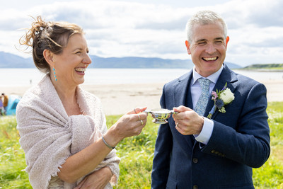Beach wedding on the Isle of Bute