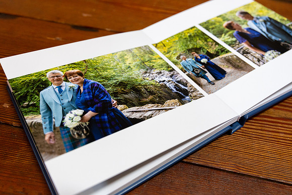 Perthshire Wedding Photography – Luxury Wedding Photobook by Marieke McBean - inside spread