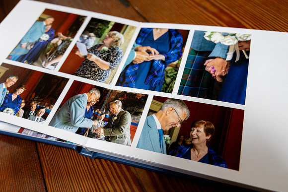 Perthshire Wedding Photography – Luxury Wedding Photobook by Marieke McBean - inside spread