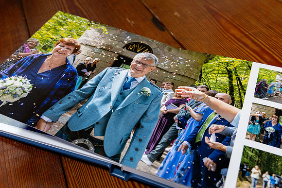 Perthshire Wedding Photography – Luxury Wedding Photobook by Marieke McBean - inside spread