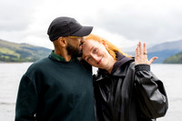 Marriage proposal photography on Kenmore Beach, Loch Tay, Perthshire