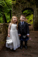 Siblings at a wedding at The Hermitage, Dunkeld