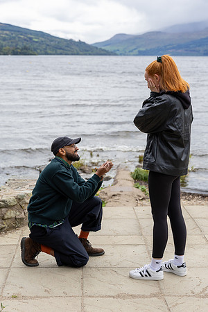 Marriage proposal on Kenmore Beach, Loch Tay, Perthshire