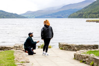 Marriage proposal photography on Kenmore Beach, Loch Tay, Perthshire