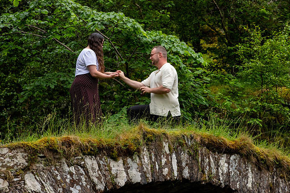 Surprise Marriage Proposal at Roman Bridge, Glen Lyon | Perthshire Photographer