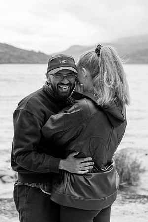 Marriage proposal photography on Kenmore Beach, Loch Tay, Perthshire
