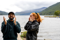 Marriage proposal photography on Kenmore Beach, Loch Tay, Perthshire