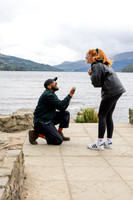 Marriage proposal photography on Kenmore Beach, Loch Tay, Perthshire