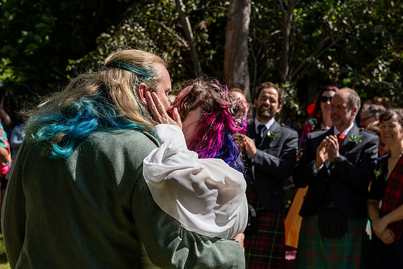 A festival-vibe wedding in Scotland for Kath & Hugh