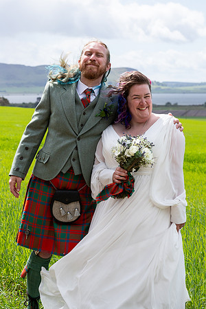 A festival-vibe wedding in Scotland for Kath & Hugh