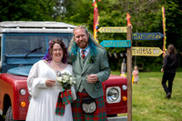 A festival-vibe wedding in Scotland for Kath & Hugh