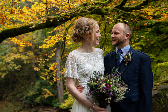 Autumnal wedding photography at The Hermitage