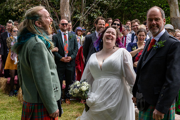 A festival-vibe wedding in Scotland for Kath & Hugh