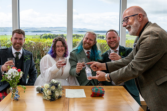 A festival-vibe wedding in Scotland for Kath & Hugh