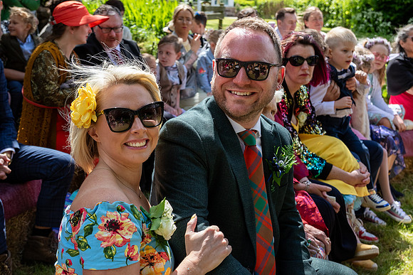A festival-vibe wedding in Scotland for Kath & Hugh