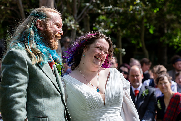 A festival-vibe wedding in Scotland for Kath & Hugh