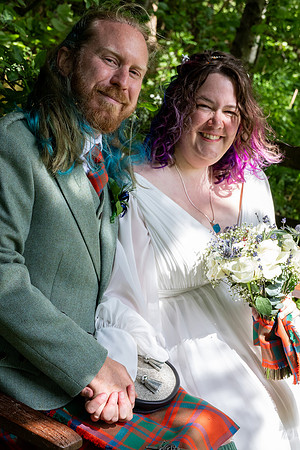 A festival-vibe wedding in Scotland for Kath & Hugh