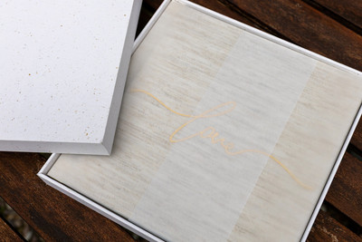 Perthshire Wedding Photography – Luxury Wedding Photobook by Marieke McBean - book in box