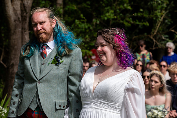 A festival-vibe wedding in Scotland for Kath & Hugh